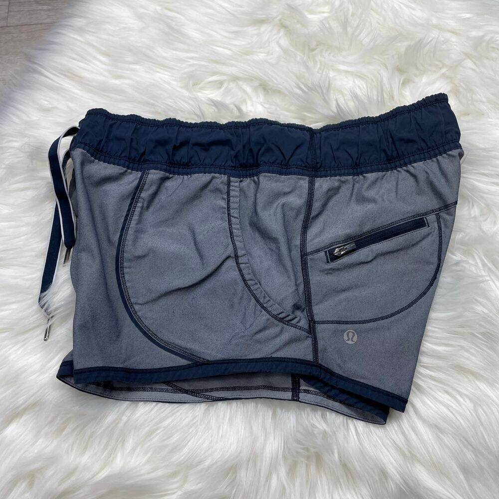 🔥Lululemon Athletic Work It Out Shorts Inkwell Navy Blue Women’s 8 - Picture 7 of 16